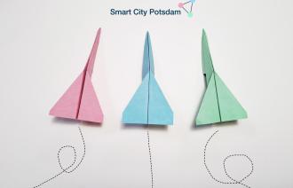 Smart City Infografik Startschuss. 